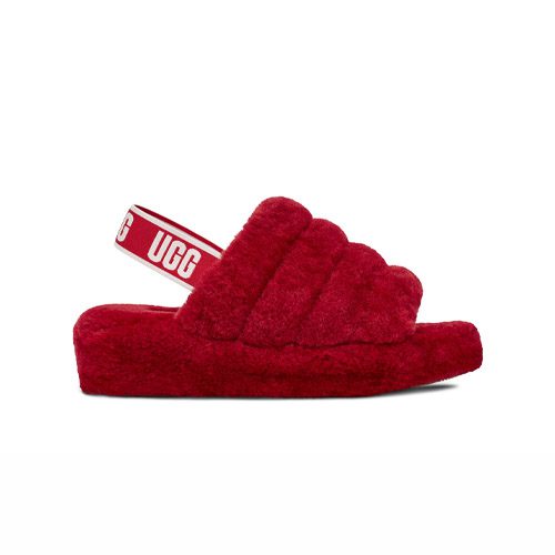 UGG FLUFF YEAH SLIDE RIBBON RED RIGHT