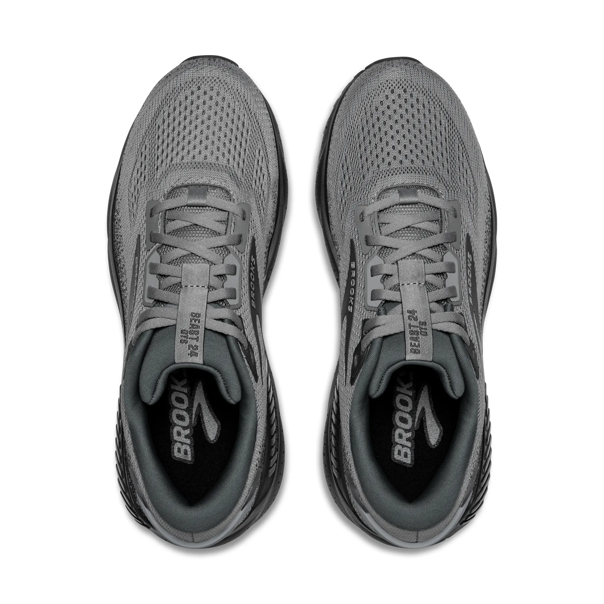 Brooks Mens Beast GTS 24 - Style 110425-020 BLACK/BLACK/EBONY-1 - Primer Grey/Ebony - Image 3