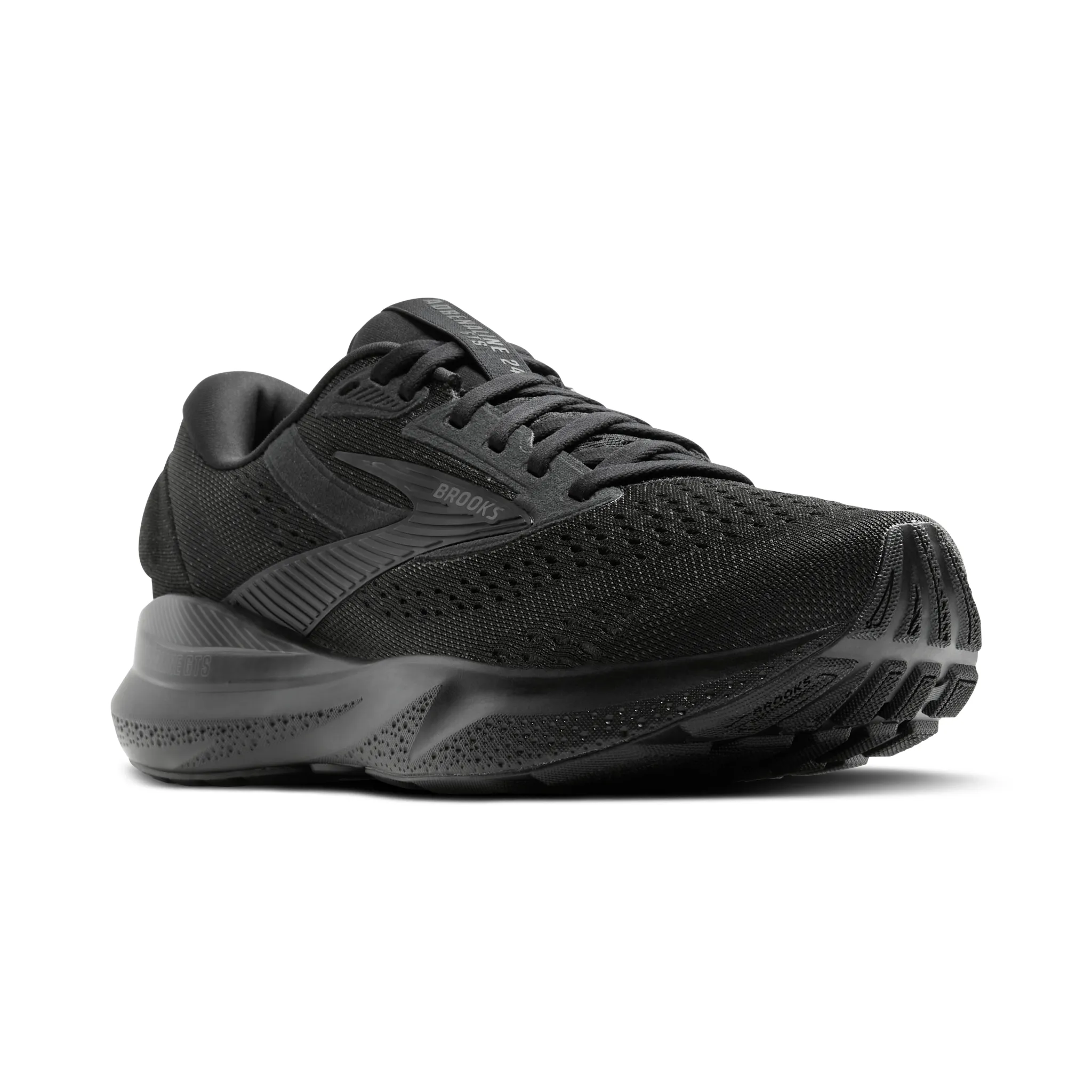 Brooks All Black Adrenaline 24 gts shoes.
