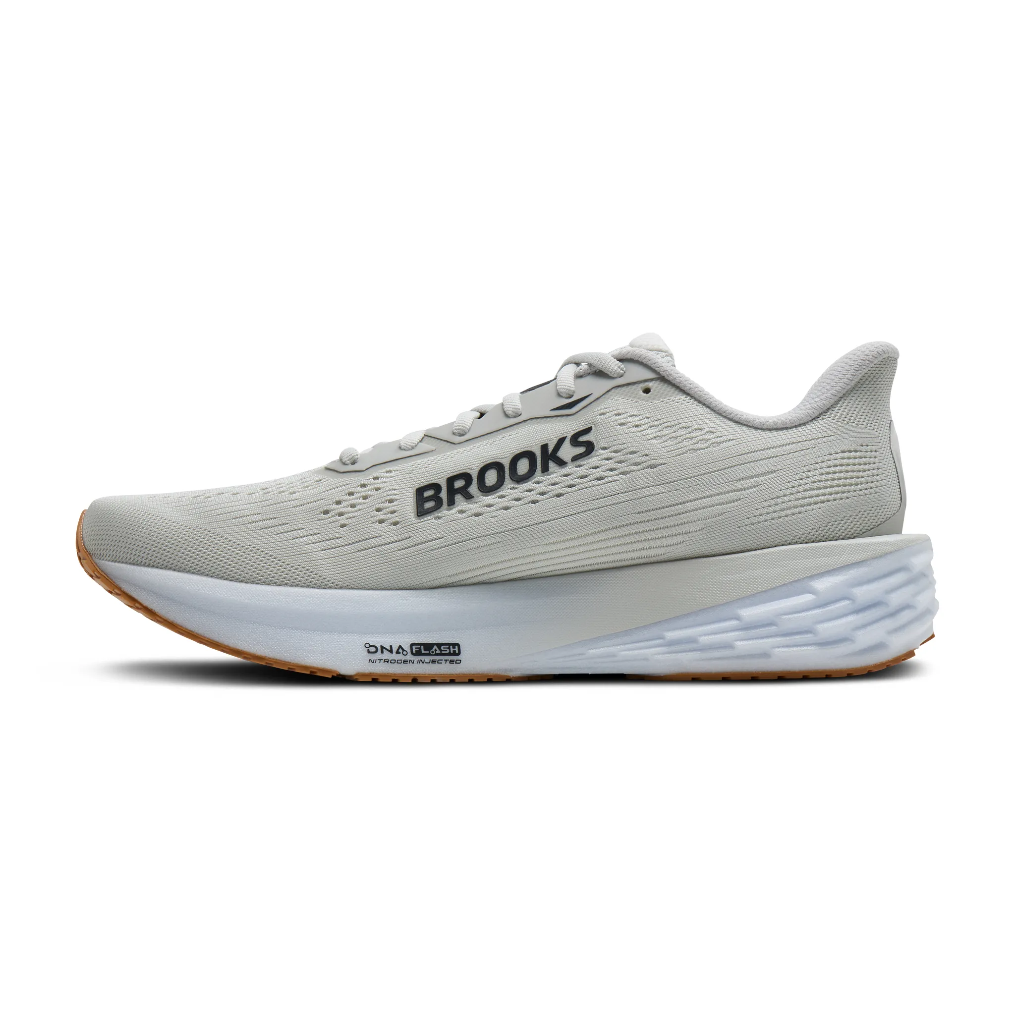 Brooks Mens Launch 12 - Style 110481-190 OYSTER/WHITE/PHANTOM - Image 5