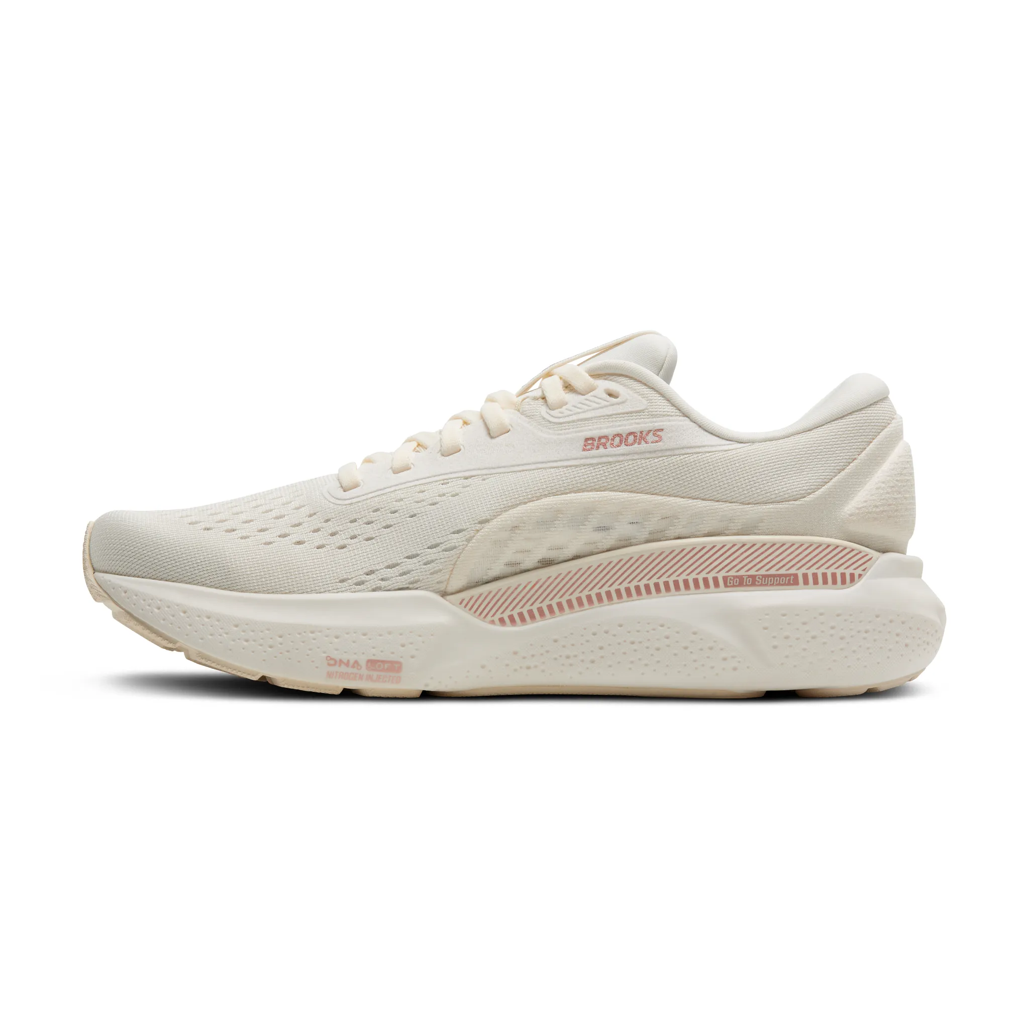 Brooks Womens Adrenaline GTS 24 - Style 120426-159 CHATEAU GREY/COCONUT/PINK - Cocnut/Rose Gold/White - Image 5