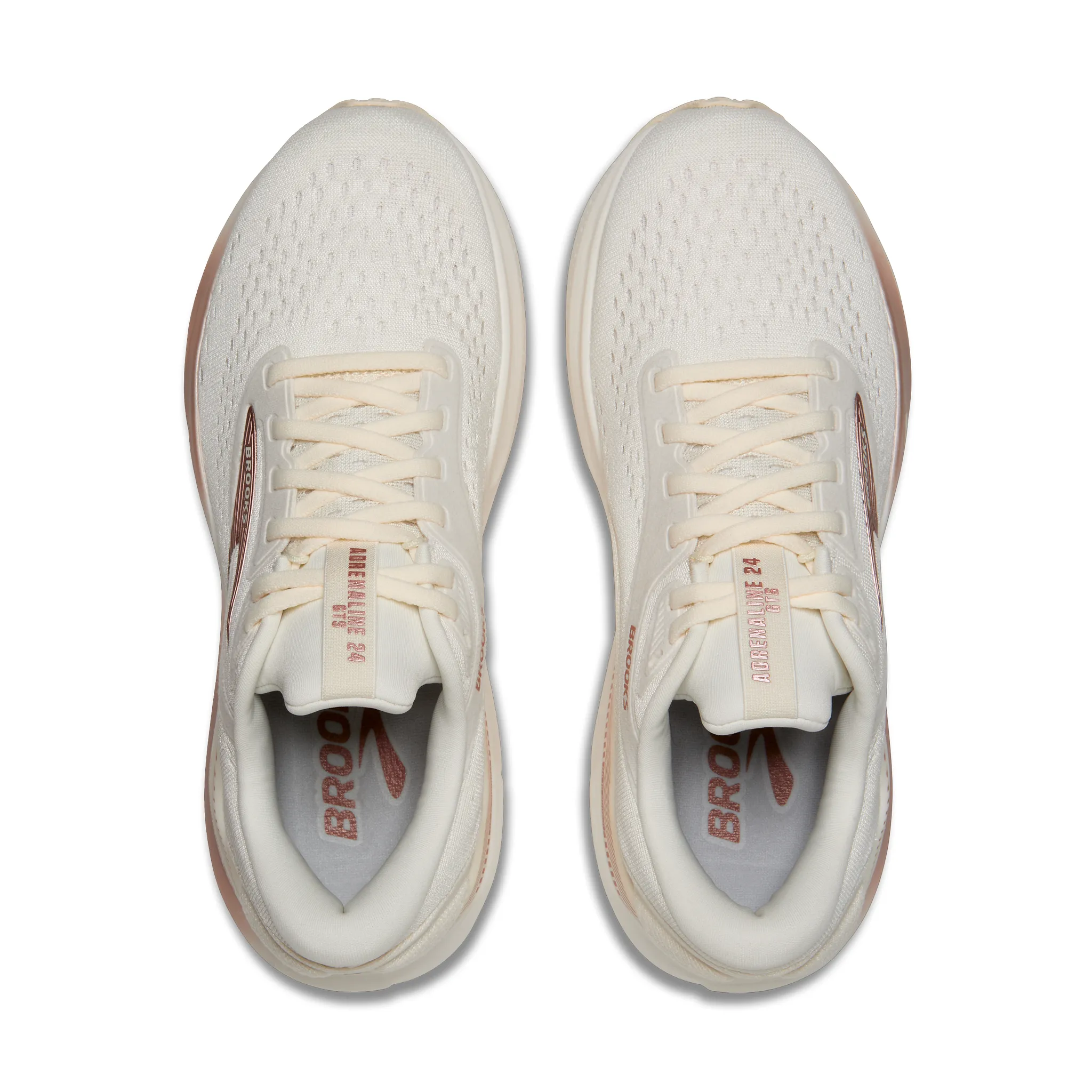 Brooks Womens Adrenaline GTS 24 - Style 120426-159 CHATEAU GREY/COCONUT/PINK - Cocnut/Rose Gold/White - Image 6